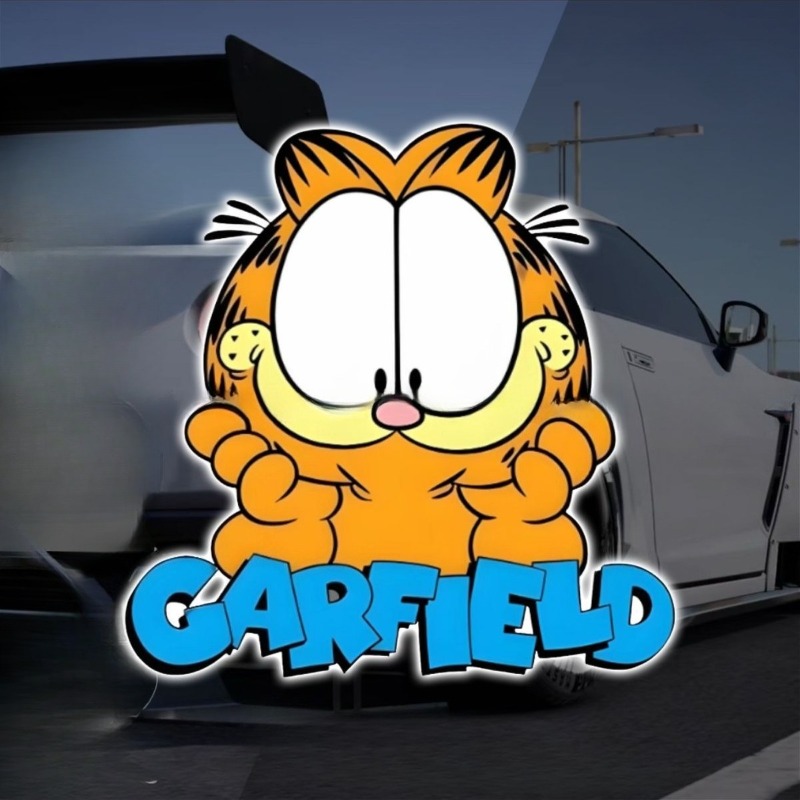 Car Accessories Cute - Yaratıcı karikatür sevimli Garfield araba çıkartmaları,