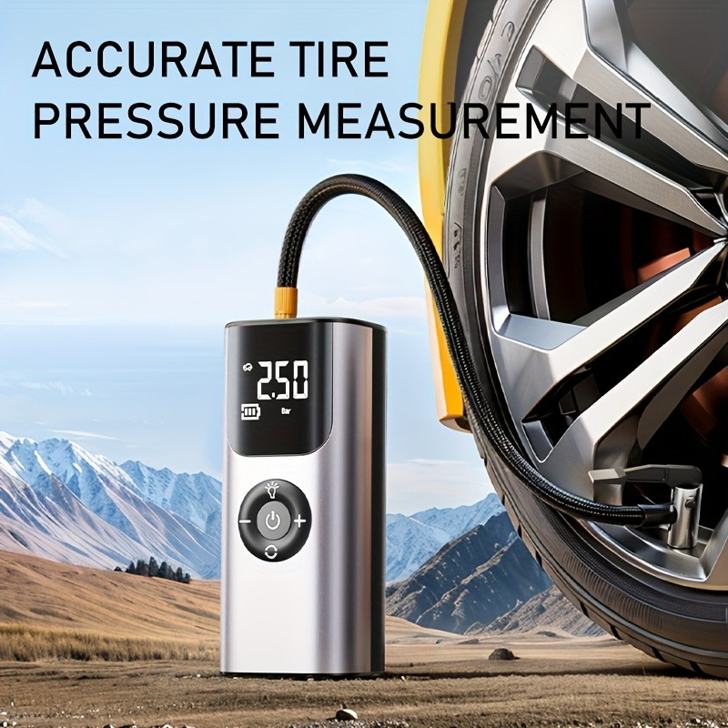 Car Portable Tire Inflator - Araba Kablosuz Hava Pompası Elektrikli Lastik