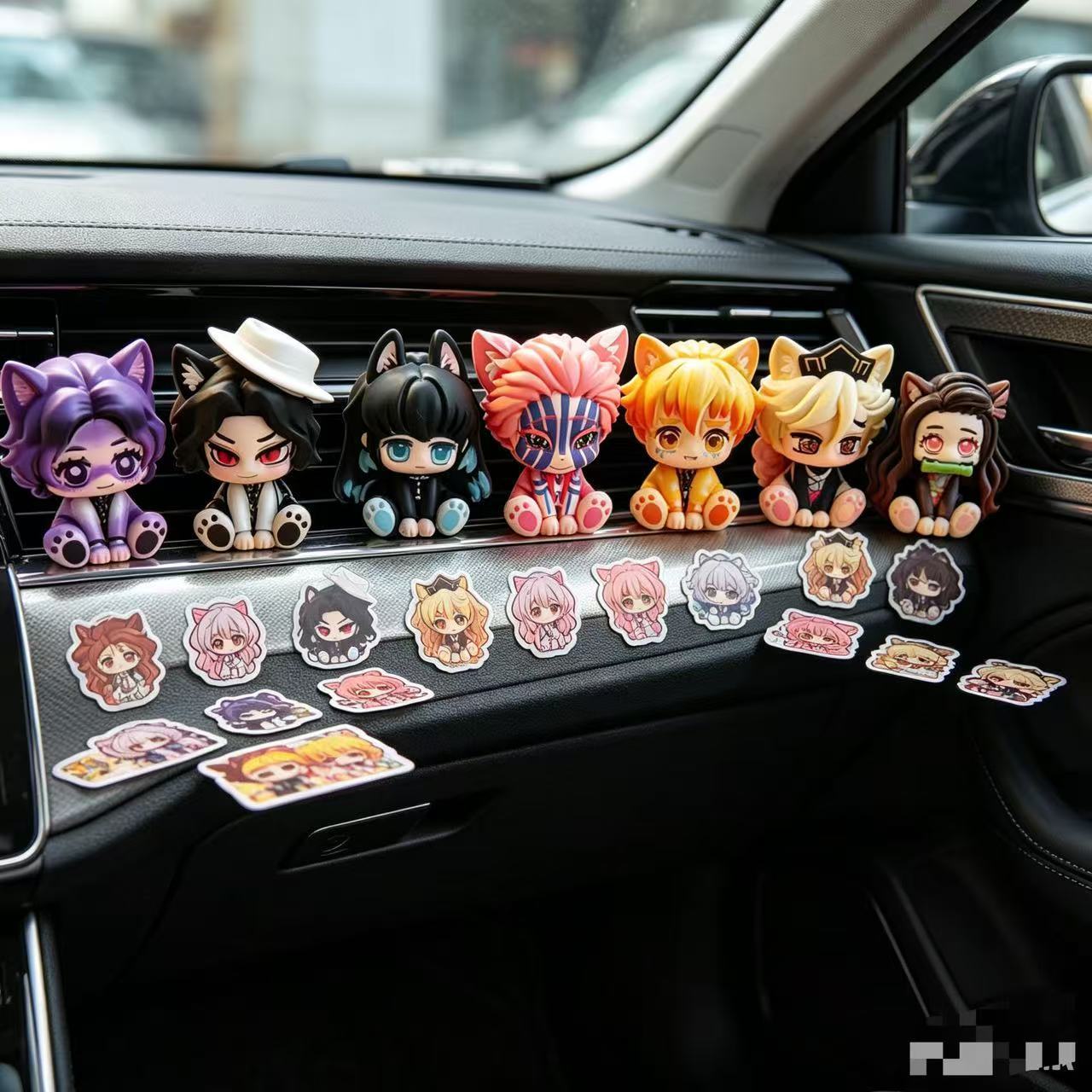 Car Accessories Cute - Demon Slayer Sevimli Chibi Figür Araba