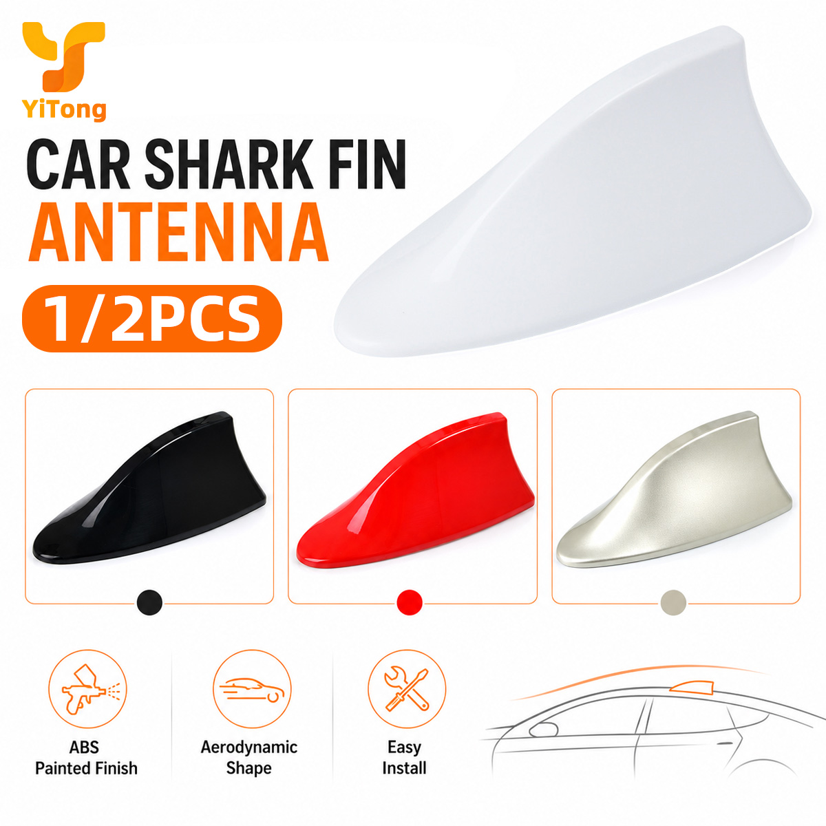 Car Accessories You Need - Yitong 1/2PCS Köpekbalığı Yüzgeci Araba Anten